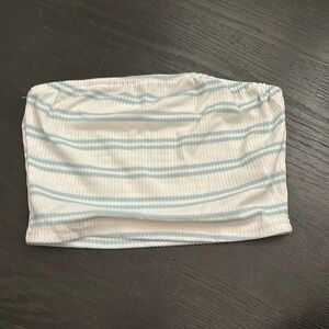 Blue Striped Tube top
